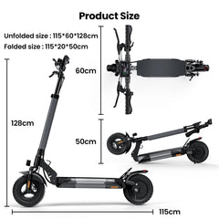 iScooter W9 Electric Scooter 10 inch 1000W 48V14Ah 35-45km Range 45km/h Max Speed Off Road Tires Rear Drive Dual Disc Brakes