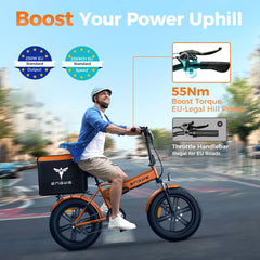 ENGWE EP-2 BOOST Electric Bicycle Foldable Torque Sensor 250W Motor 25 KM/H 55 Nm Torque Electric Bike 20x4 Fat Tire E-bike