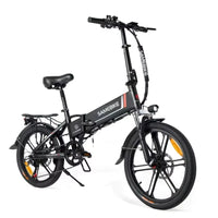 SAMEBIKE Fold Electric Bike 350W Motor 48V10.4AH Travel Commuter Electric cycle 20 Inch Tires Integrated wheel hub E bike Adult
