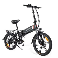 SAMEBIKE Fold Electric Bike 350W Motor 48V10.4AH Travel Commuter Electric cycle 20 Inch Tires Integrated wheel hub E bike Adult