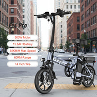 JUICEASE E14/E14 Pro Adult Electric Scooter 35KM/H 14 Inch Tire Escooter 500W Powerful Motor Electric Scooter with Free Seat
