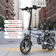 JUICEASE E14/E14 Pro Adult Electric Scooter 35KM/H 14 Inch Tire Escooter 500W Powerful Motor Electric Scooter with Free Seat