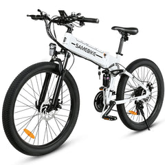 Samebike LO26-II Folding Electric Mountain Bike for Adults, 26 Inch MTB E-Bike with 48V 14Ah Removable Battery
