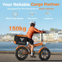 ENGWE EP-2 BOOST Electric Bicycle Foldable Torque Sensor 250W Motor 25 KM/H 55 Nm Torque Electric Bike 20x4 Fat Tire E-bike
