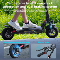 iScooter iX3 1000W Powerful Electric Scooter 40KM Range 10inch Off Road Tire Electric Kick Scooter 10Ah 40KM/H Scooter for Adults