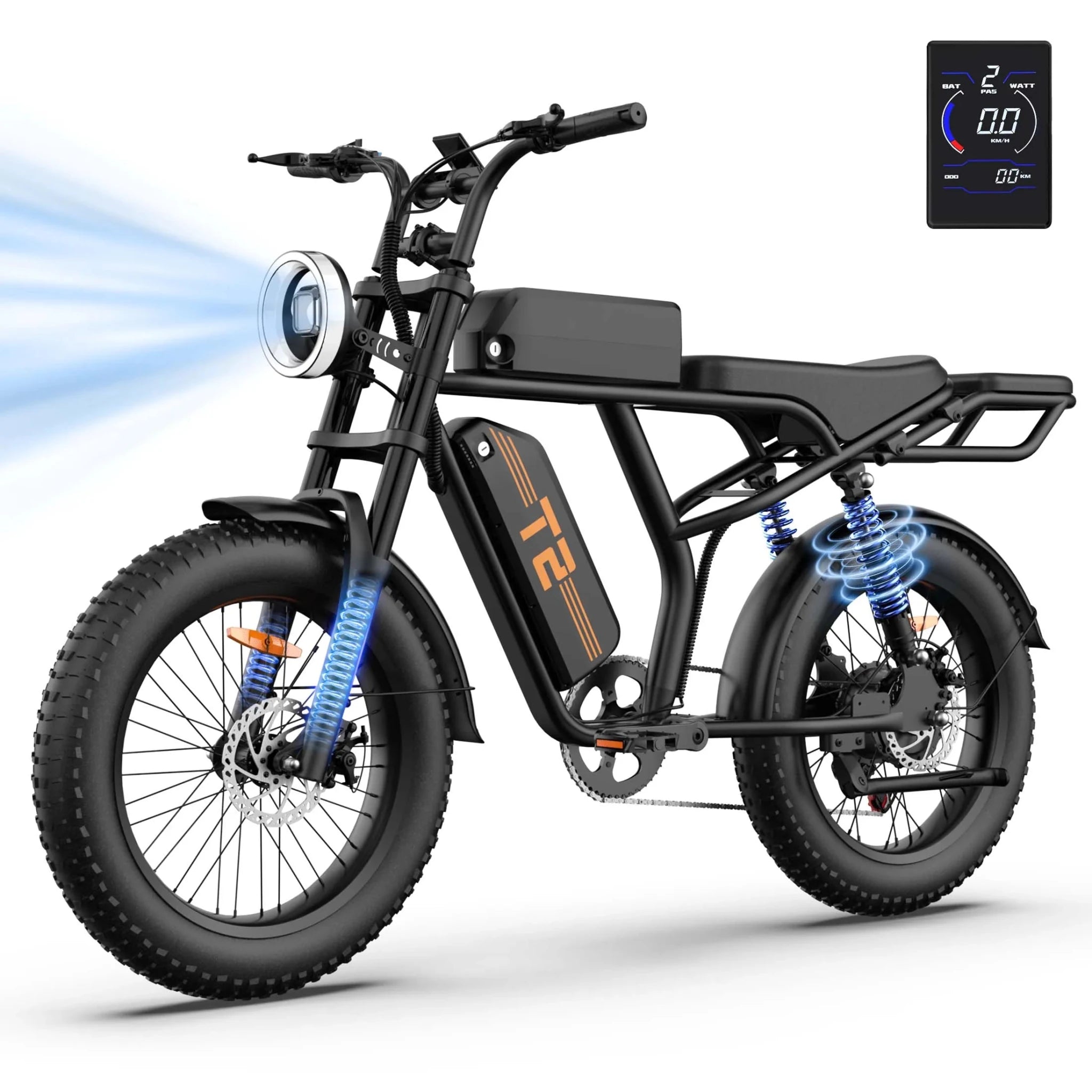 E-Bike URLIFE da Montagna Acciaio 48V: Potenza, Autonomia 60km, Ruote 20 - REMO MARK