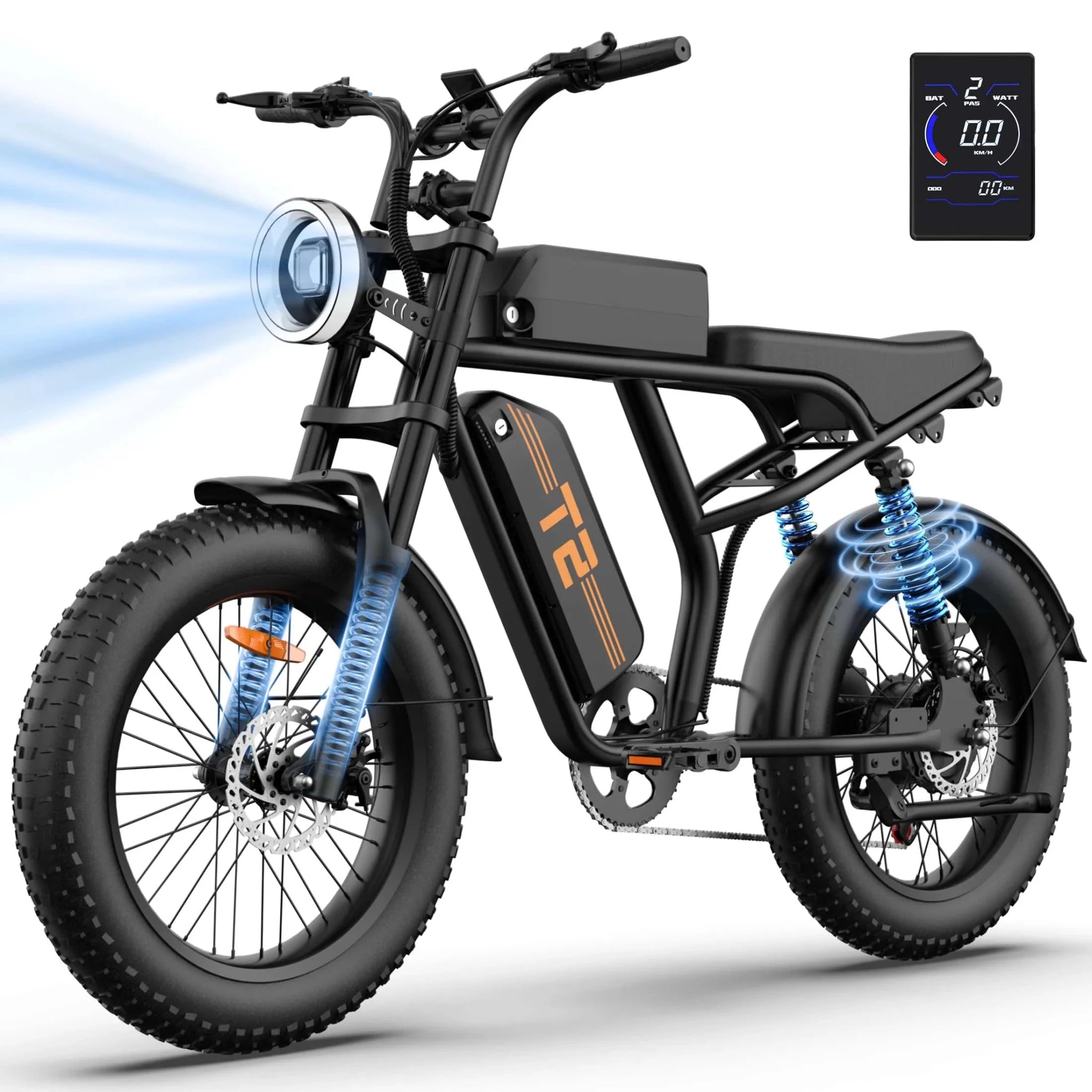 E-Bike URLIFE da Montagna Acciaio 48V: Potenza, Autonomia 60km, Ruote 20 - REMO MARK