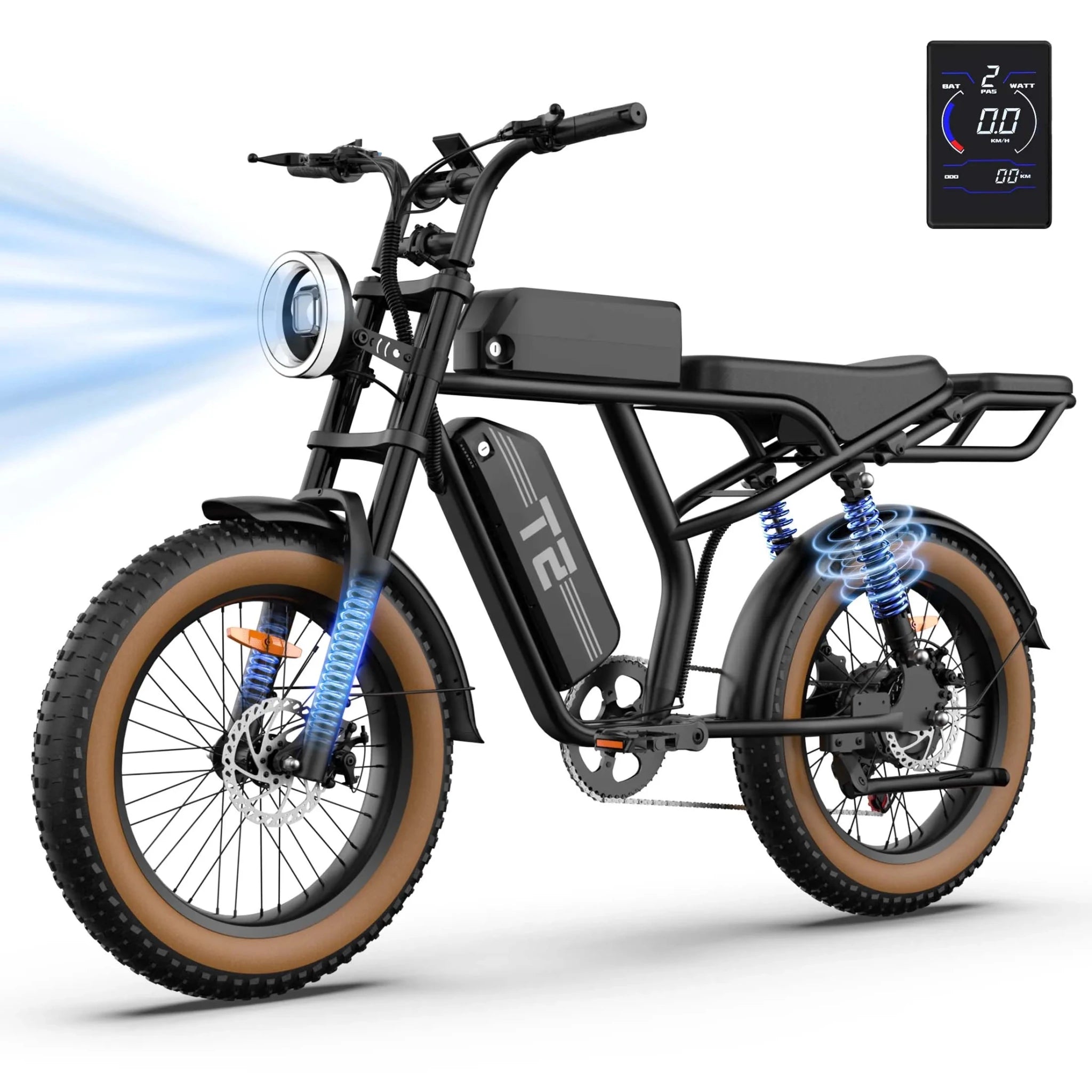 E-Bike URLIFE da Montagna Acciaio 48V: Potenza, Autonomia 60km, Ruote 20 - REMO MARK
