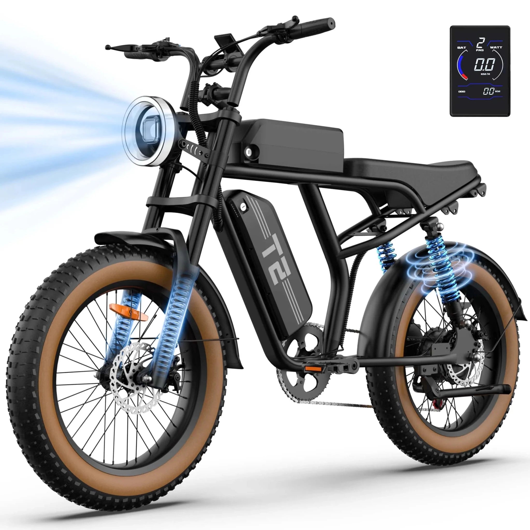 E-Bike URLIFE da Montagna Acciaio 48V: Potenza, Autonomia 60km, Ruote 20 - REMO MARK