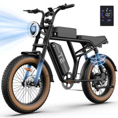 E-Bike URLIFE da Montagna Acciaio 48V: Potenza, Autonomia 60km, Ruote 20 - REMO MARK