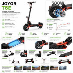 JOYOR T6E – Monopattino Elettrico 500W, 48V 18Ah, Fino a 70 km - REMO MARK