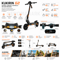 KuKirin G2 – Monopattino Elettrico 800W, 48V 15,6Ah, 55 km di Autonomia - REMO MARK