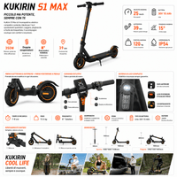 KuKirin S1 Max – Monopattino Elettrico 350W, 36V 10.4Ah, Autonomia fino a 39 km - REMO MARK