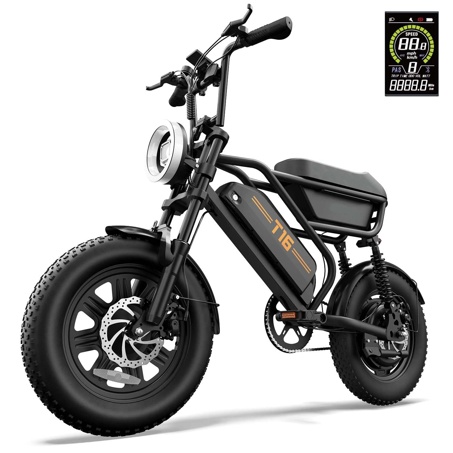 URLIFE T16 Urban off-road electric bicycle Bicycle 500W Motor 48V13AH Battery 16*3 Inch Fat Tire All-terrain electric bicycle - REMO MARK